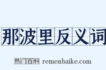 那波里反义词是什么意思的图片